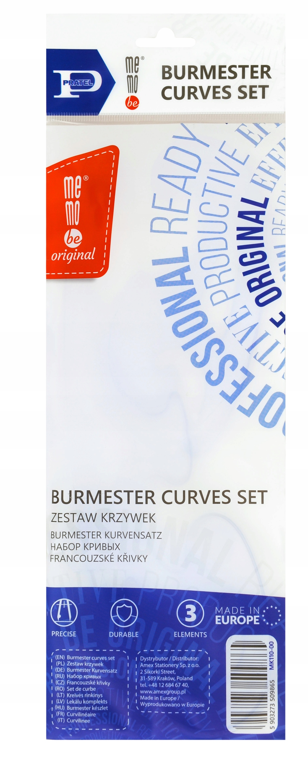 

Zestaw krzywek MemoBe by Pratel w woreczku