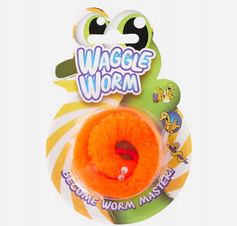 Waggle Worm puszysty robaczek na sznurku - Waggle Worm - 4+