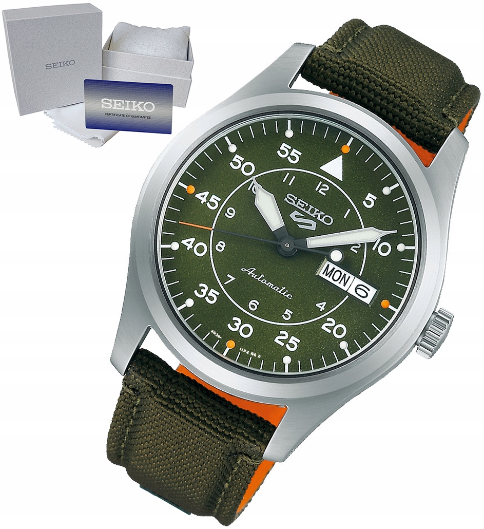 Zegarek Męski Seiko 5 SRPH29K1 Sportowy 100M Automat Data Box