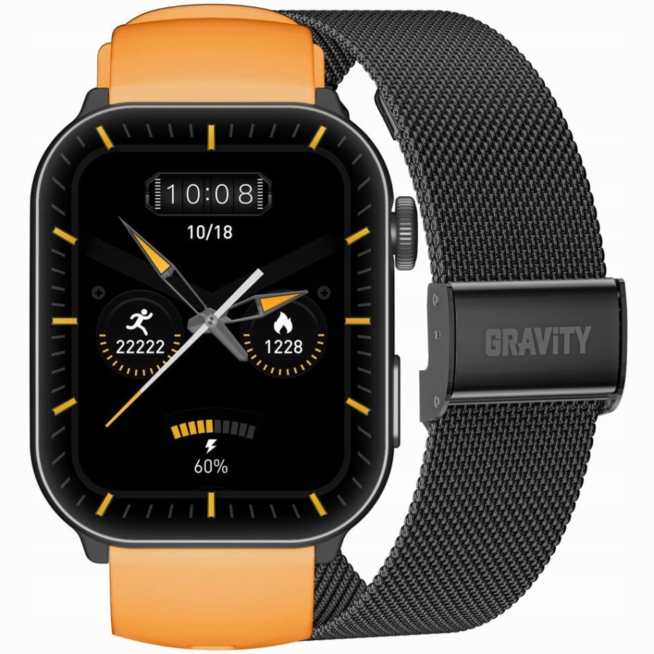 Chytré Hodinky Unisex Gravity GT28-2 Bluetooth Hovory, Přídavný Pásek (sg03)