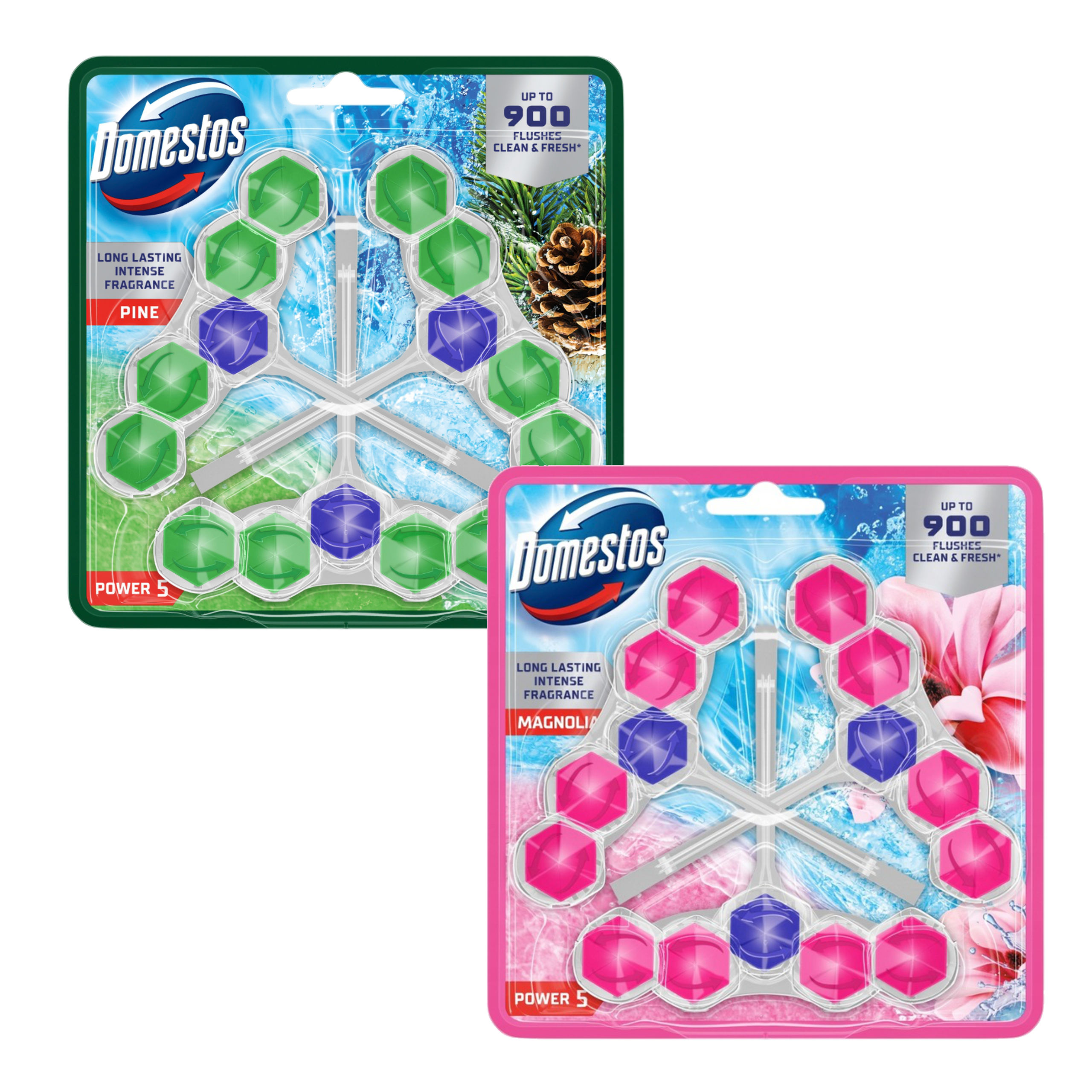 Levně Domestos Toaletní Kostka Přívěsek Na Wc Power 5 P5 MIX 6x50g