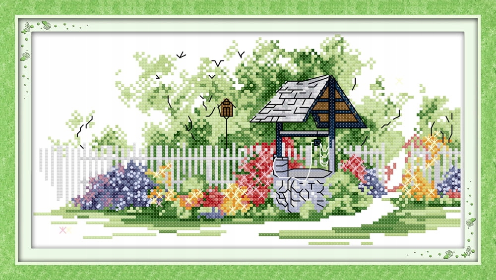 Křížková výšivka (kaňka, milina, jehla)