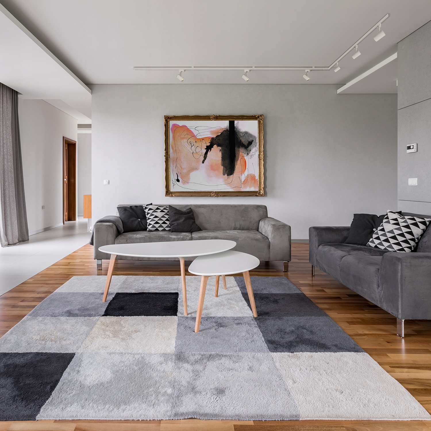 Oświetlenie szynowe 3 fazowe 2m+2m, L prawy, 6x Oprawar na GU10 Biały Zawiera baterie nie