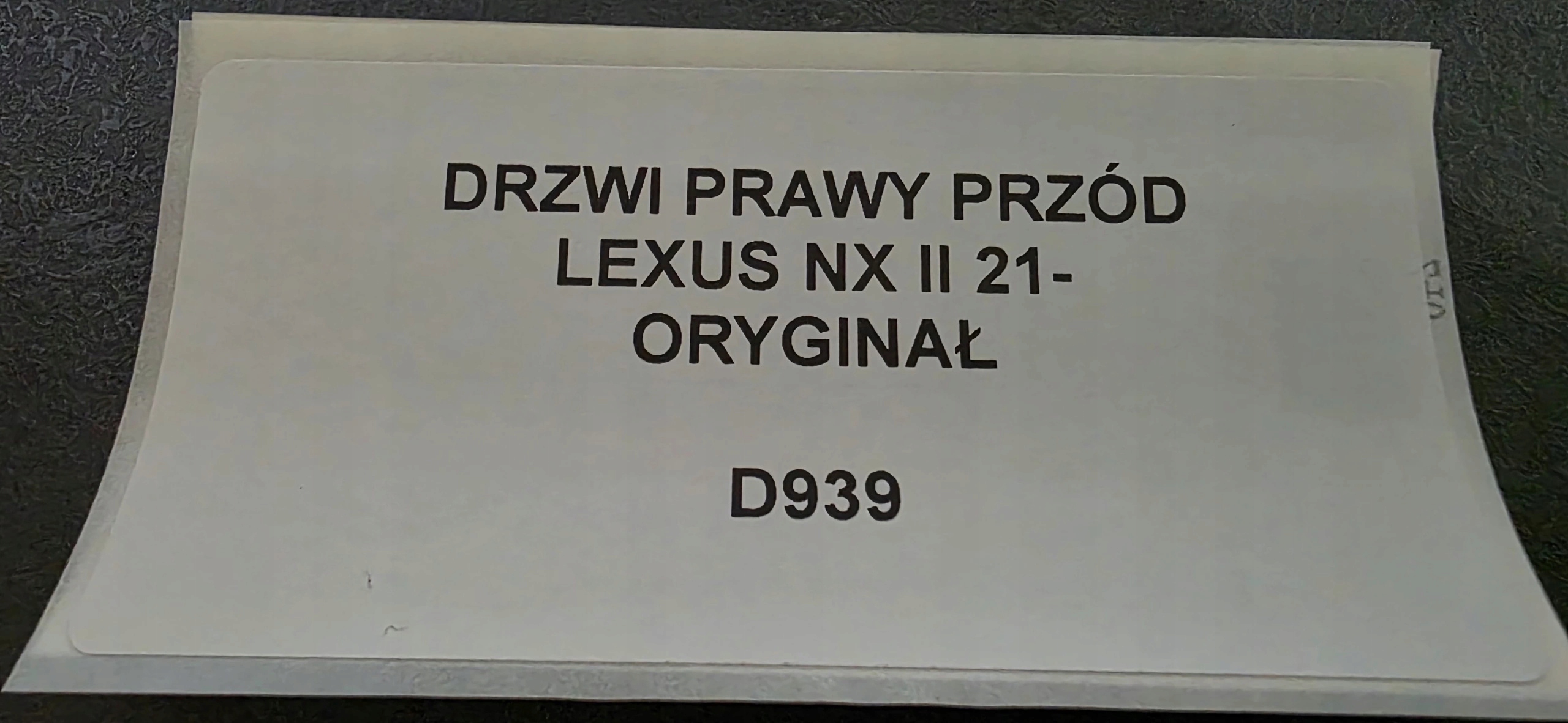 door right front LEXUS NX II 21- original