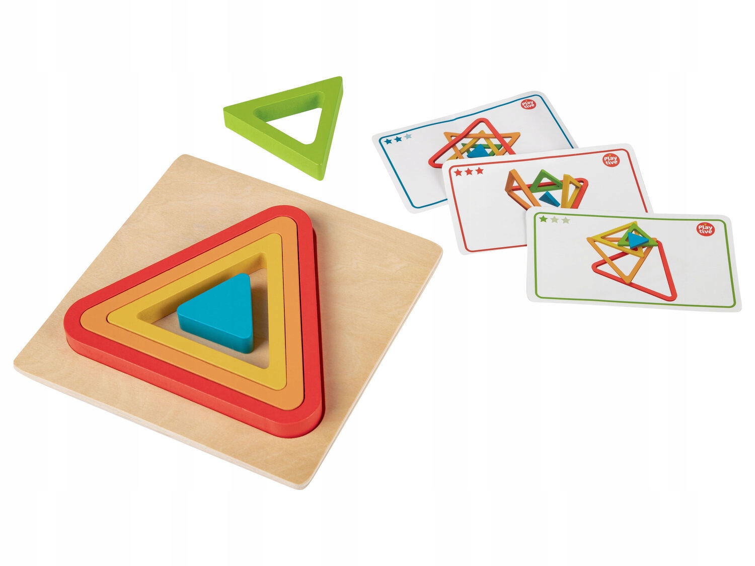 

Drewniane Klocki Edukacyjne Montessori PlayTive