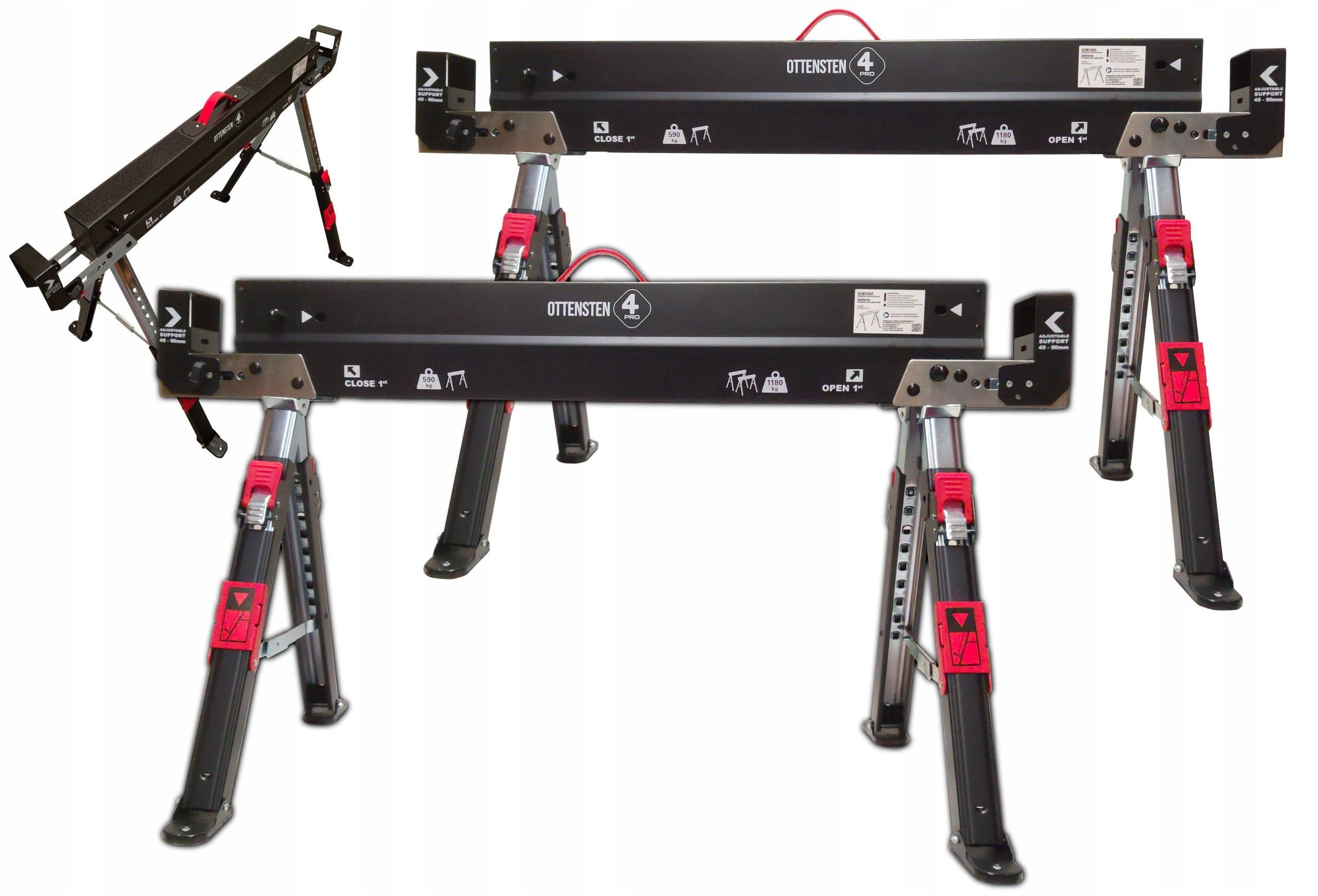 Stół stojak roboczy kobyłka robocze 2szt 4PRO 1180kg uniwersalne 82cm