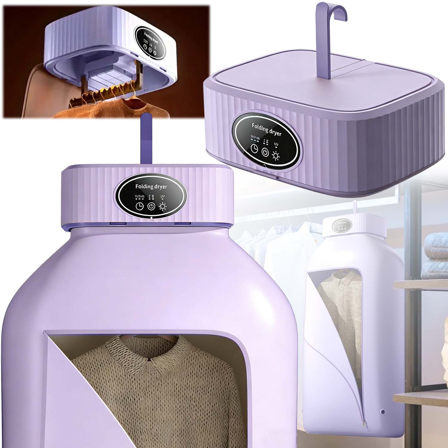 Levně Elektrická Sušák Na Prádlo Rychleschnoucí Časovač 600W Sušák