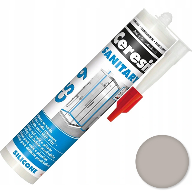 

Silikon sanitarny Ceresit CS9 280ml Szary