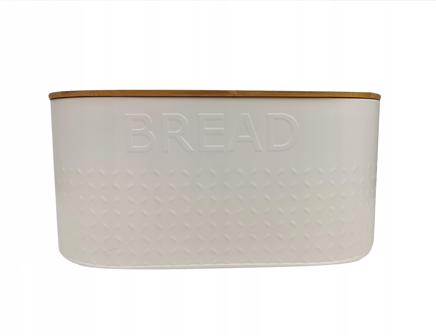 CHLEBAK POJEMNIK NA PIECZYWO Z POKRYWĄ DESKA BAMBUSOWA STALOWY BIAŁY WZ03 Stan opakowania oryginalne