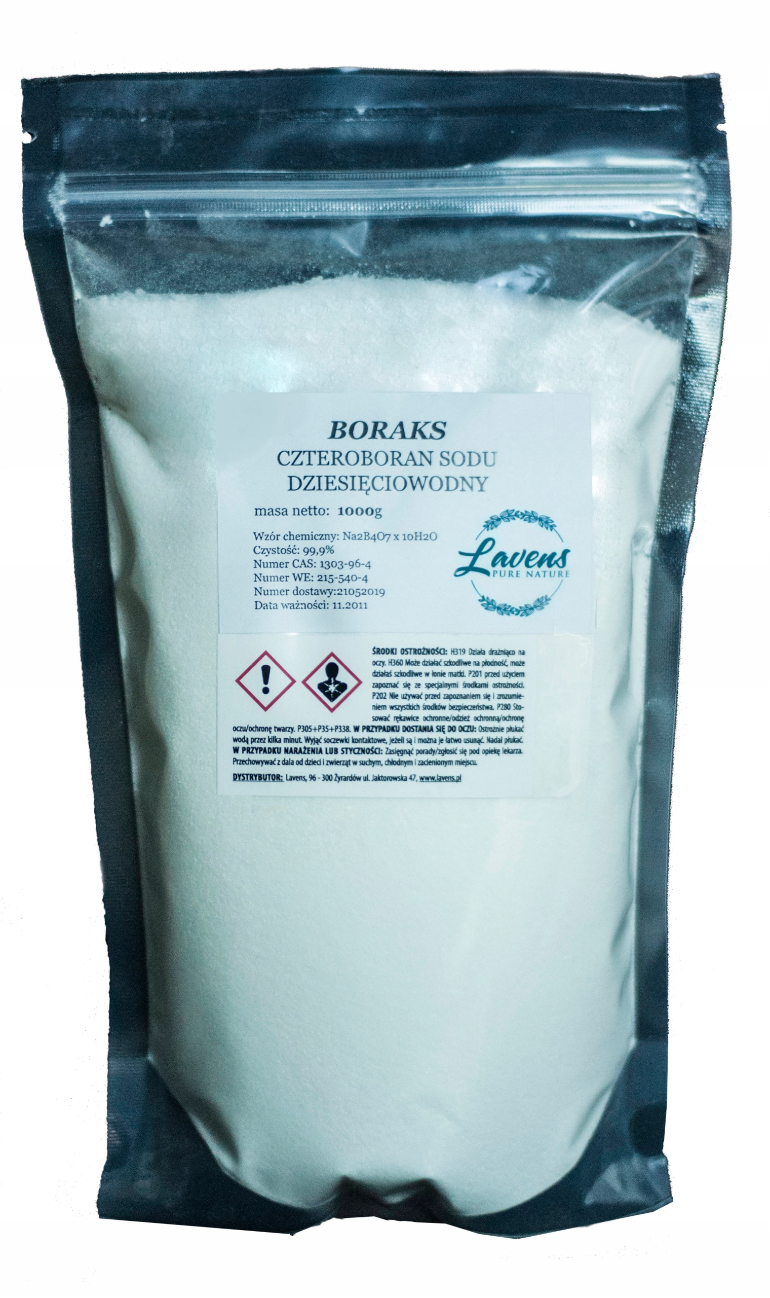 

Boraks Czteroboran Sodu, 99,9% Czystość, Borax 1KG