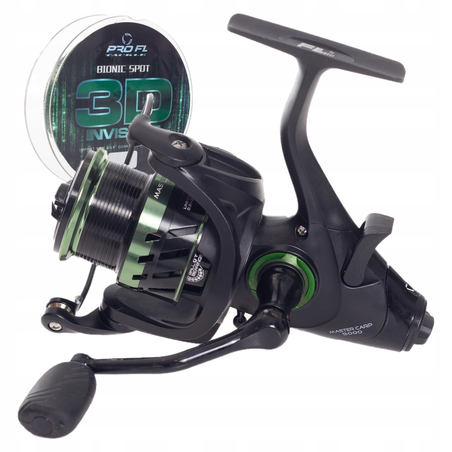 Kołowrotek Wolny Bieg Mocny Stal Master Karpiowy 5000 9 Łożysk+gratis Żyłka