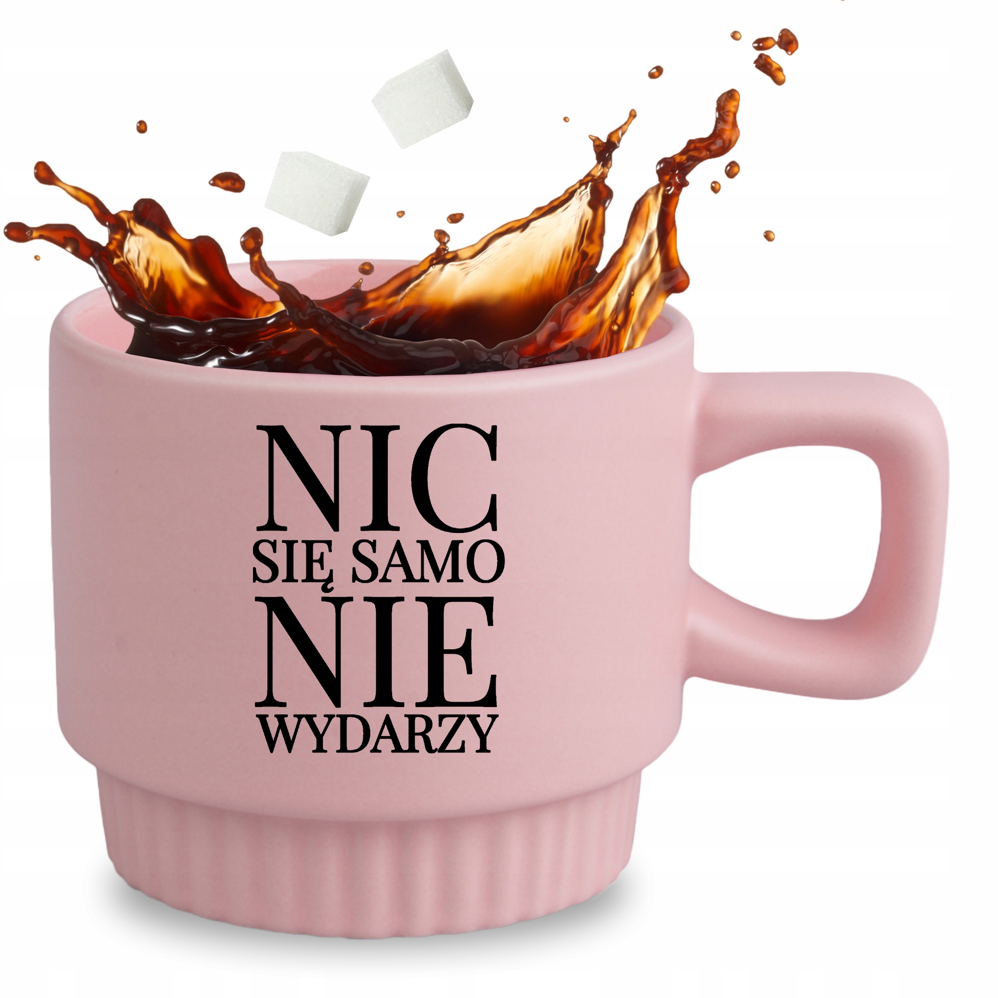 Ryhovaný Hrnček Ružový, Výnimočný Darček Do Práce, Nič Sa Nestane Samo
