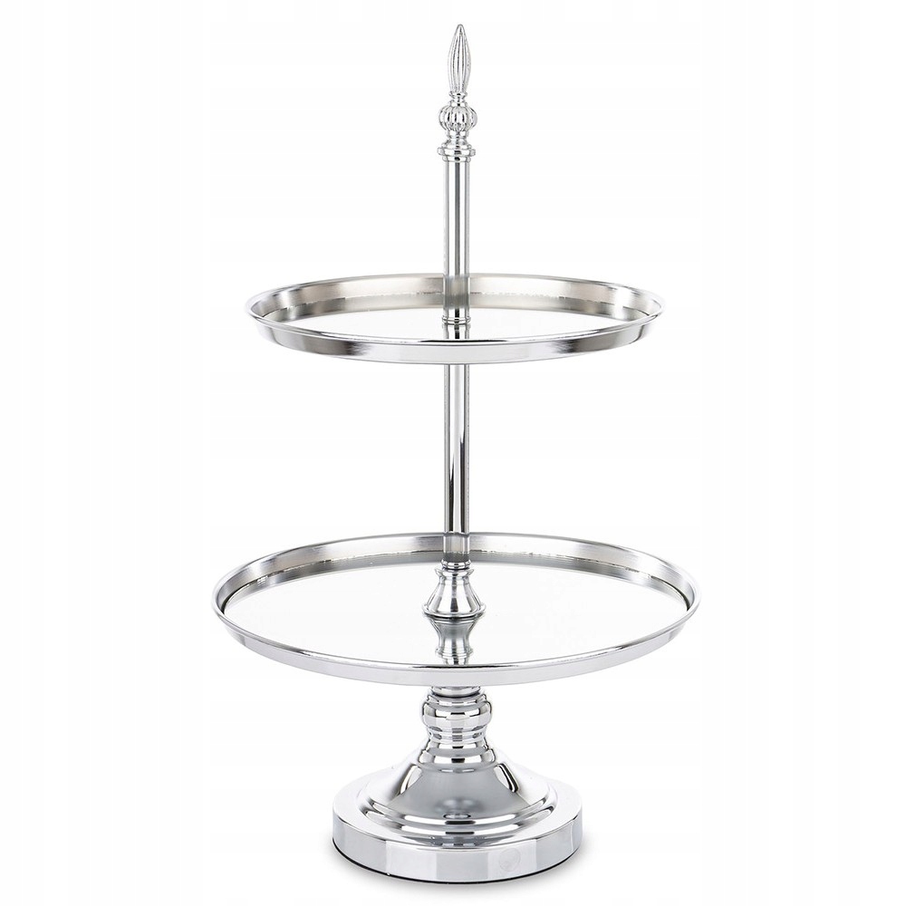 Zrkadlová Patera So Zrkadlom Strieborná Kovová 50x30 cm Moderná Glamour