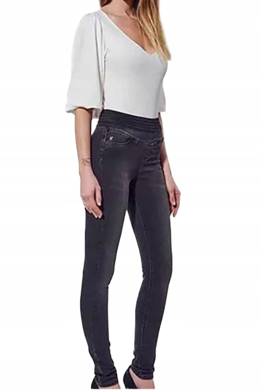 Dámské kalhoty Kaporal klasické, módní bavlněné úzké nohavice černé vel.