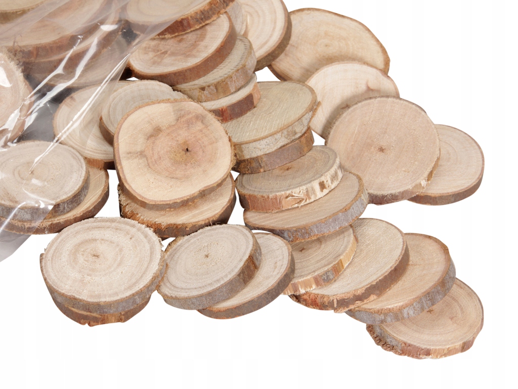 

Plastry brzozy 50szt. Naturalne 3-5cm stroik