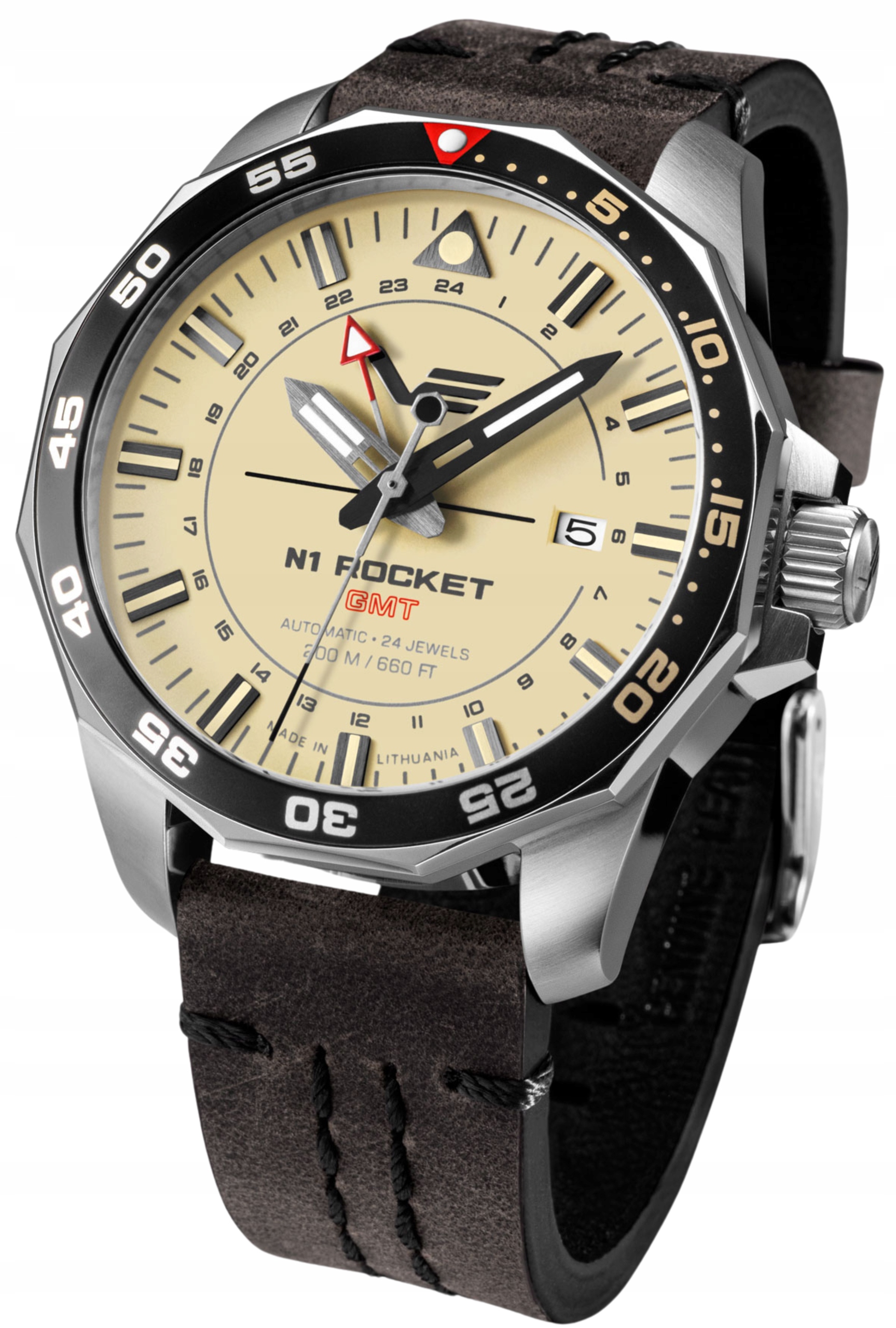 Nové Originální Pánské hodinky Vostok Europe NH34-225A713 Rocket N-1 s datumem