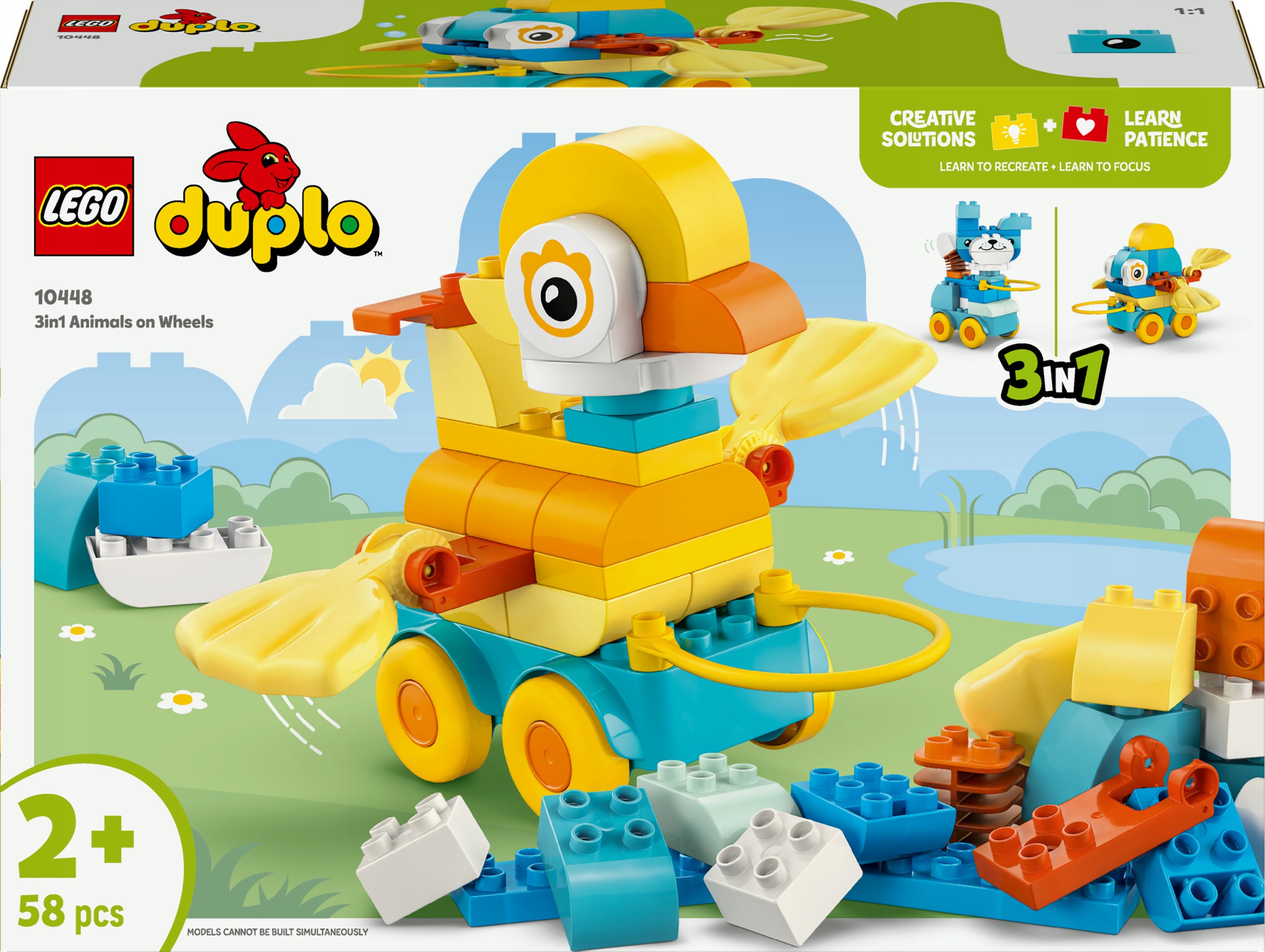 Lego Duplo Town 3 w 1 Zwierzątka na kółkach 10448