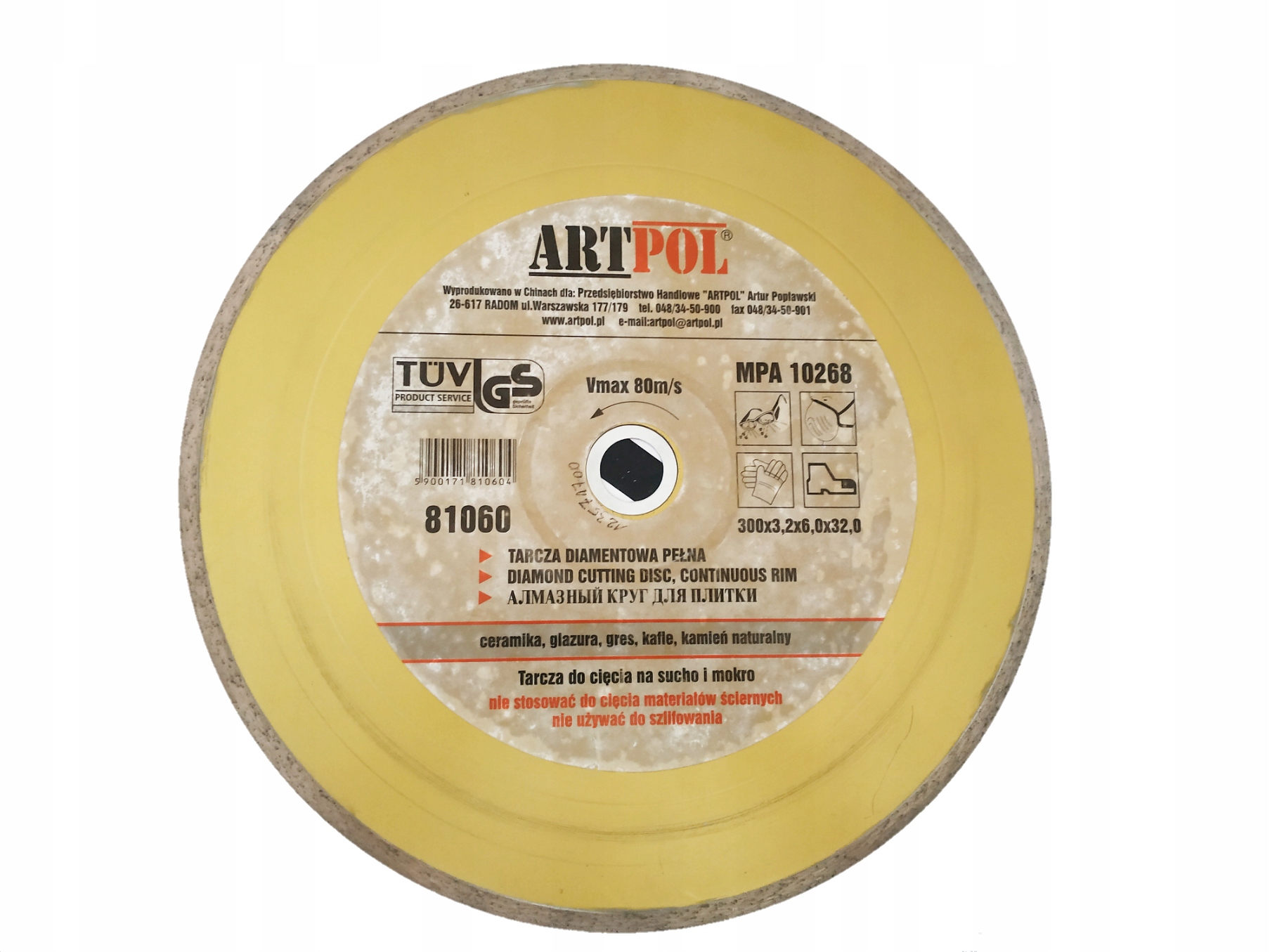 Diamantový Kotouč univerzální Artpol 300x6.0x32 mm