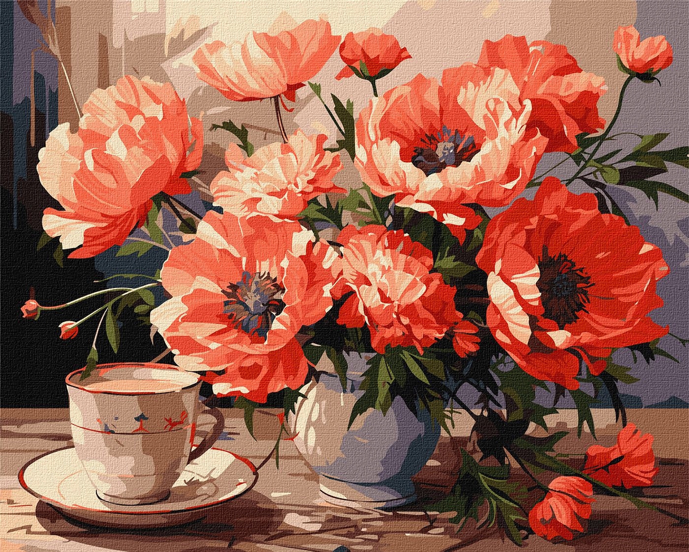 Malování podle čísel Kytice s máky 40x50cm
