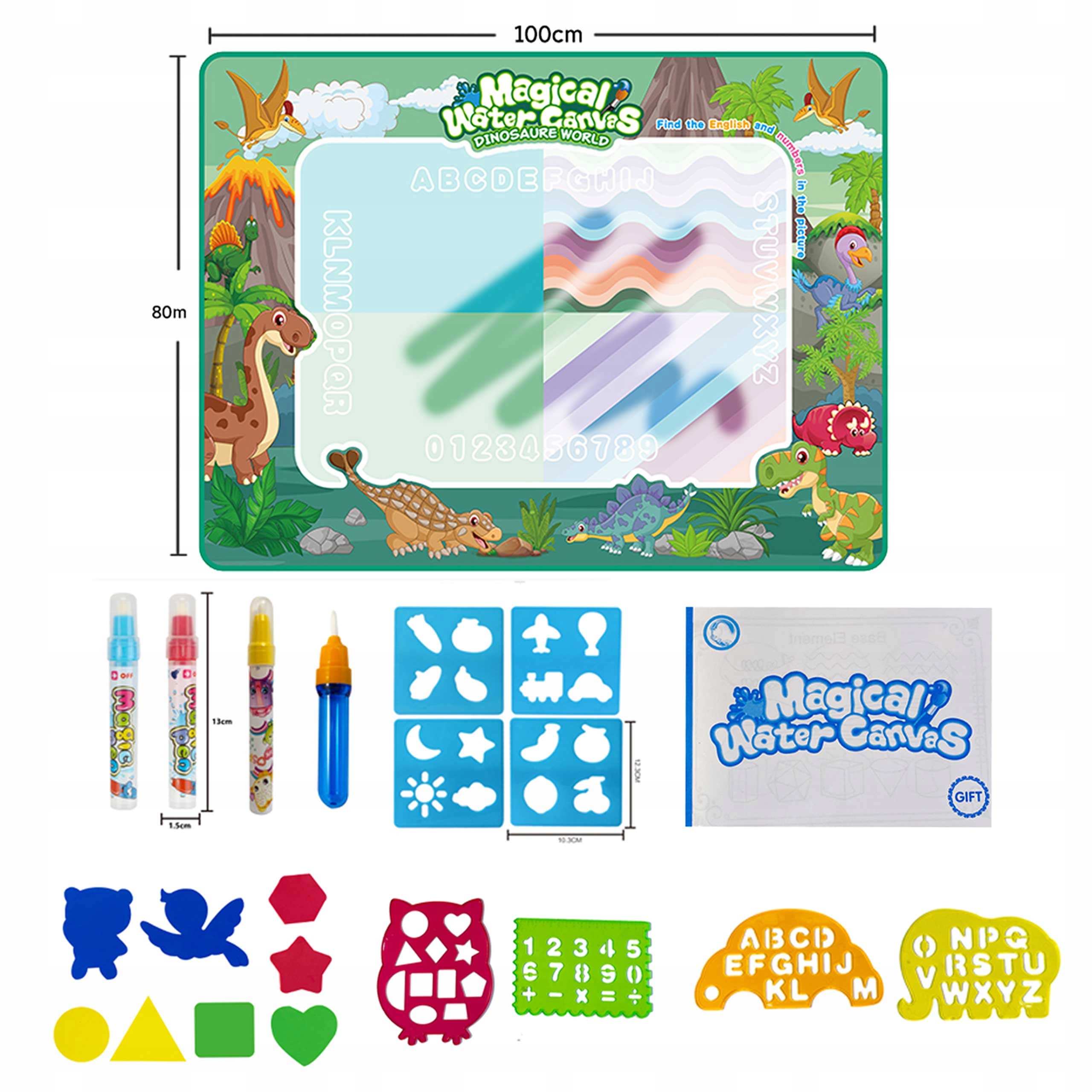 MATA DO KOL. WODNYM PISAKIEM DINO 100x80 9903