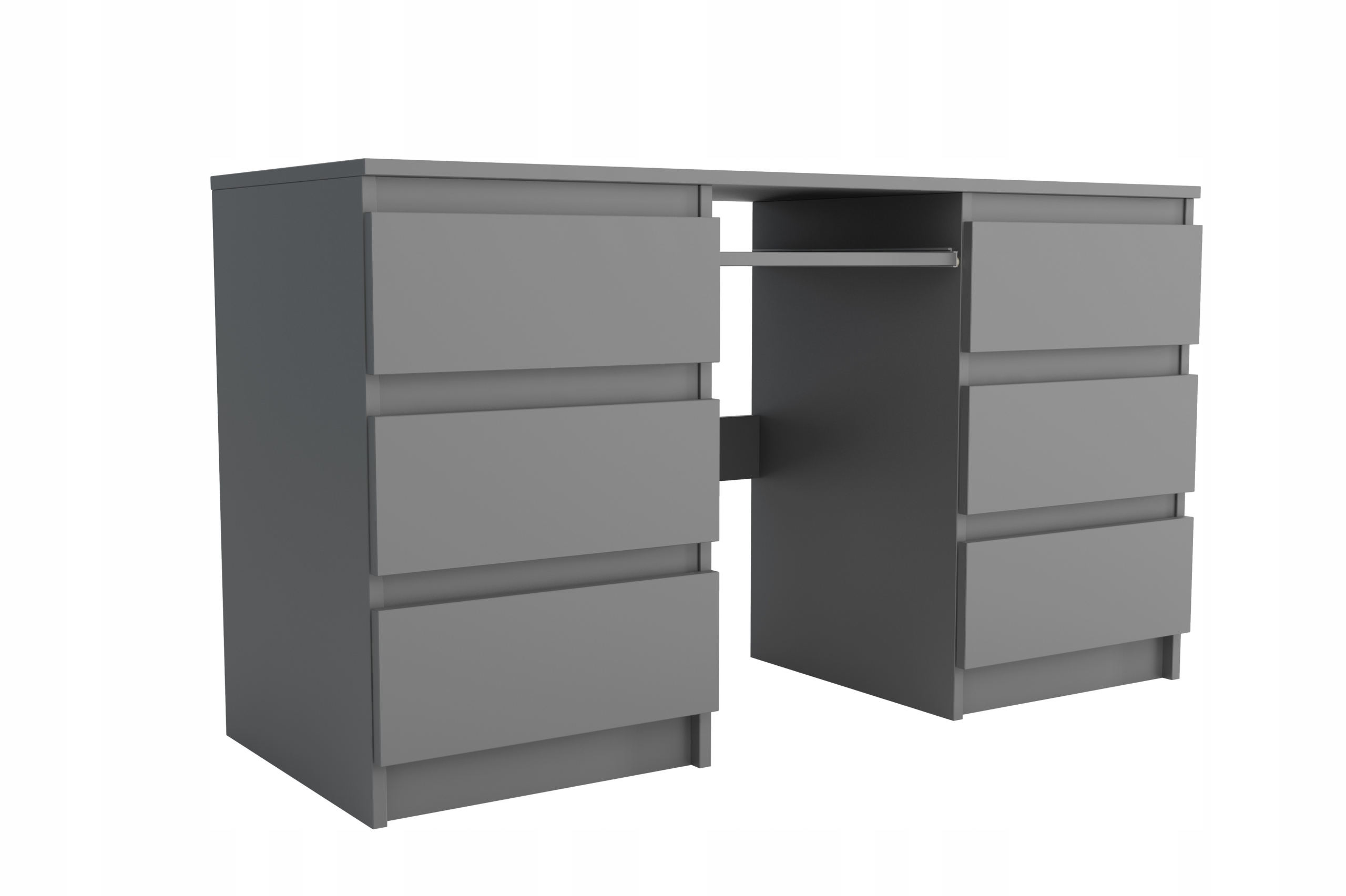 Psací stůl Angulo 130x50 cm do pokoje kanceláře pod Počítač Grafit