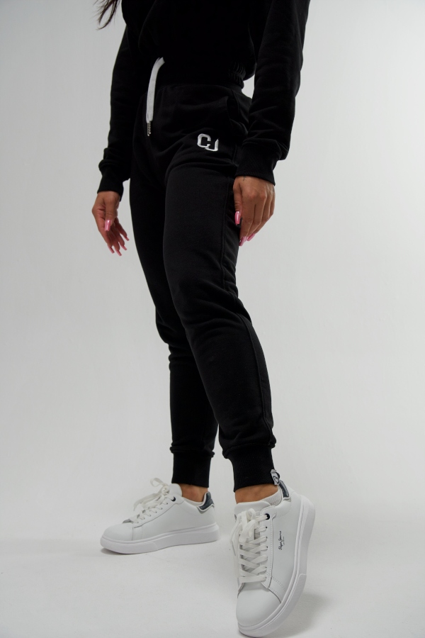 Dámské teplákové kalhoty Cj Wear černá bavlna s výšivkou velikost Xs Pro Páry