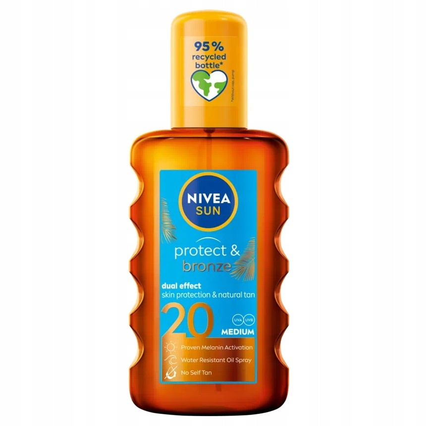 Přírodní olej na opalování ve spreji SPF20 aktivující opálení Nivea 200