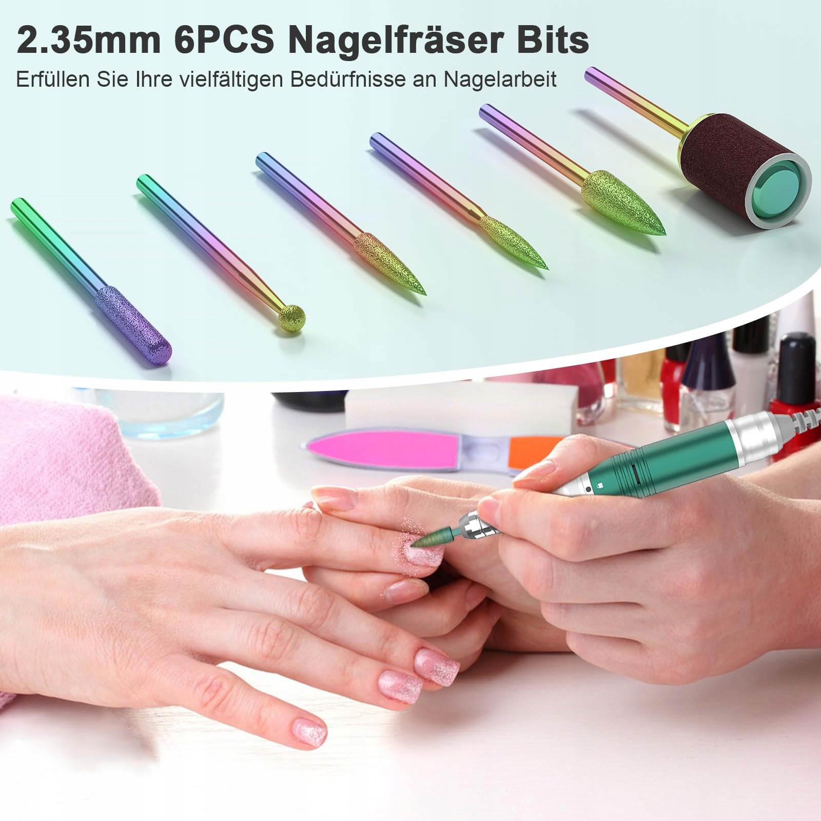Kredioo Frezarka 35000 RPM Zestaw Manicure LED Dla Profesjonalistów — miniatura 7