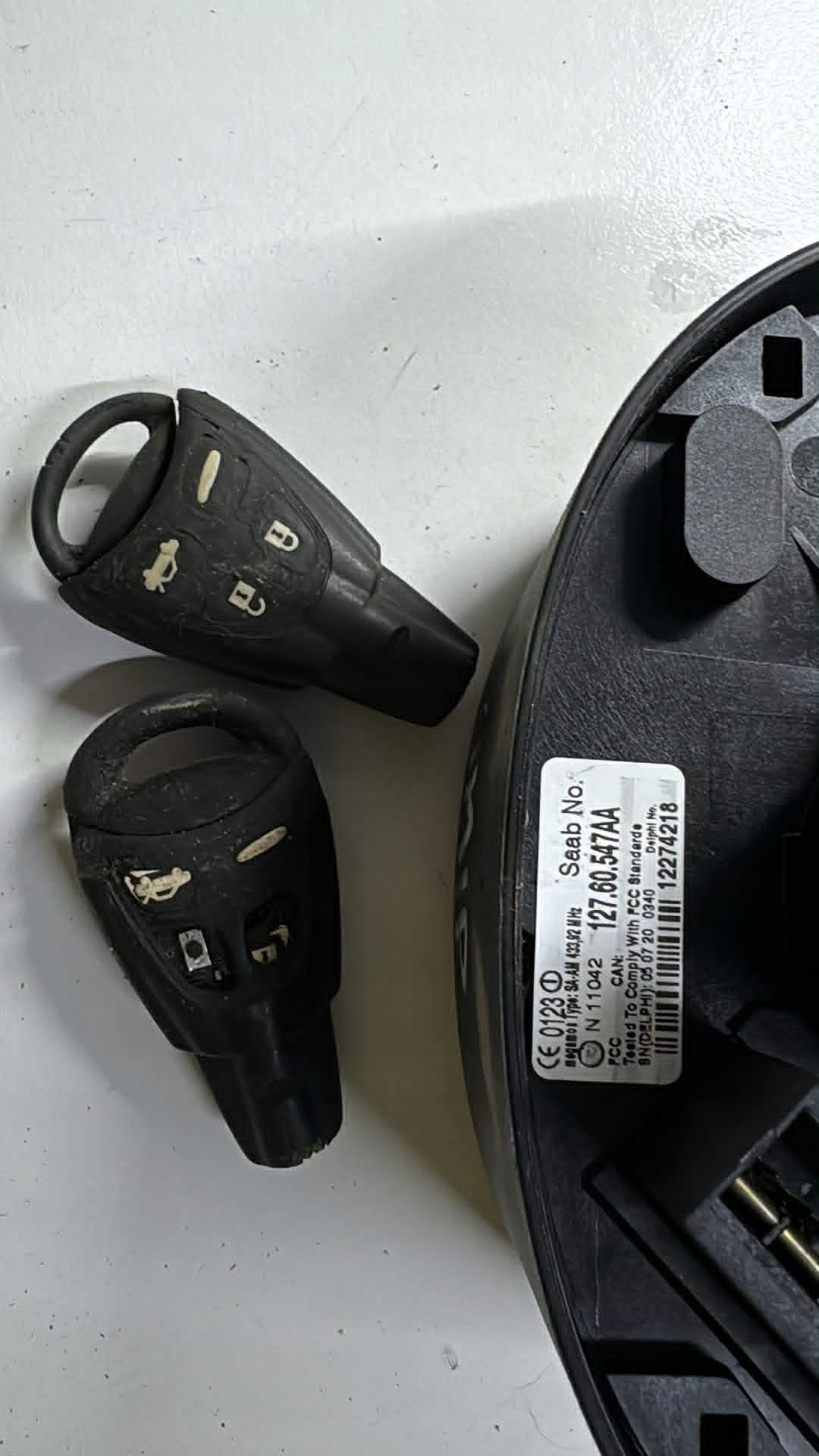 DEVIO LUCI TERGICRISTALLO TERGI SAAB 9-3 II 93 modulo CIM 12760547 2 KLUCZYKI