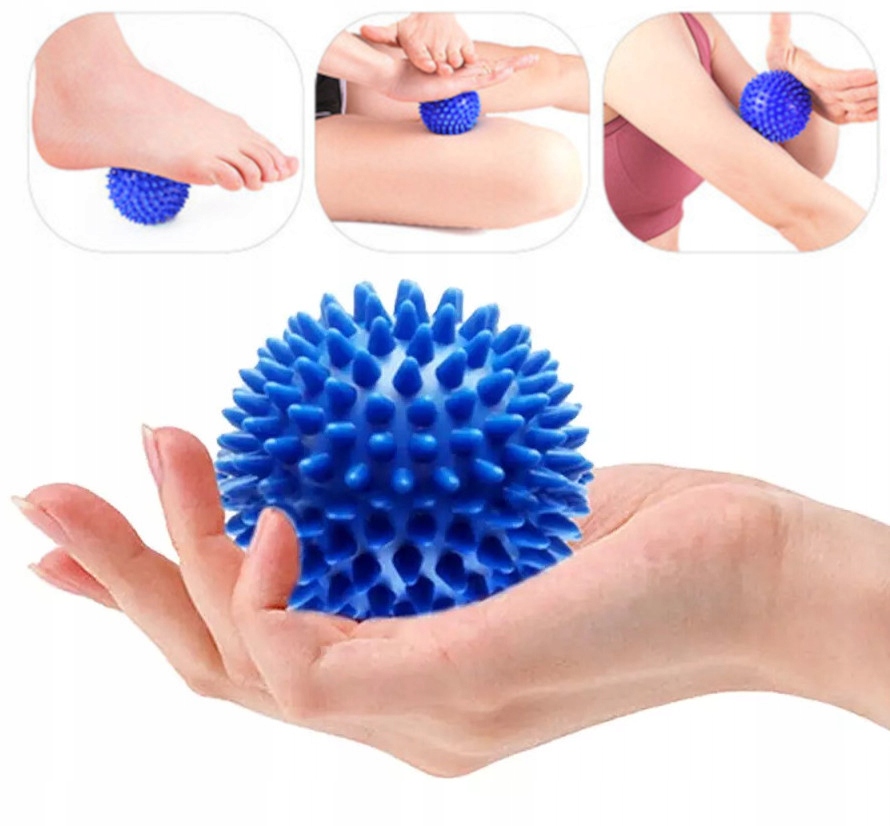 TWARDA PIŁKA KULKA DO MASAŻU DO ĆWICZEŃ Z KOLCAMI