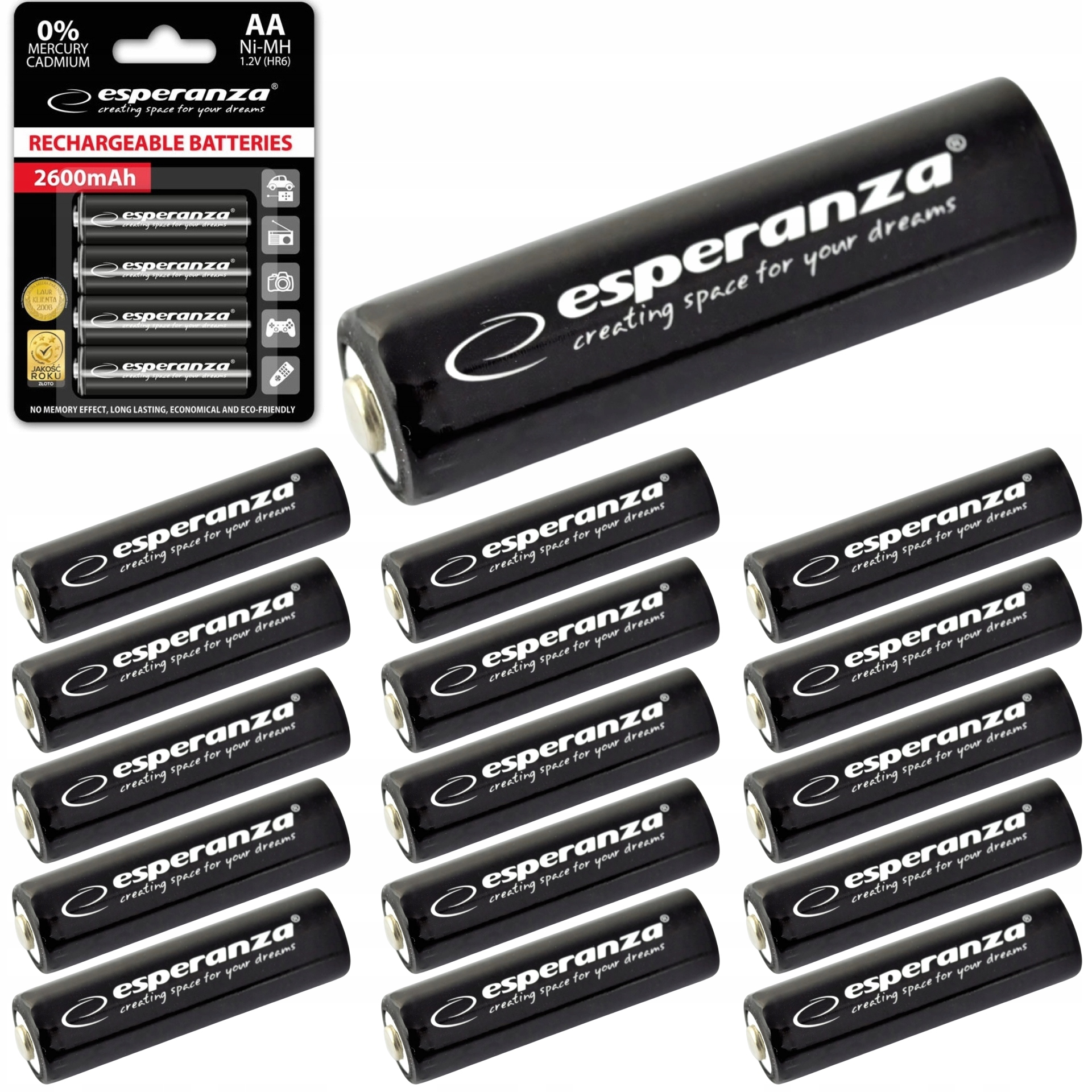 16X Nabíjecí Baterie Aa R6 2600 mAh Baterie Ni-mh Tužkové Baterie Pro Nabíjení