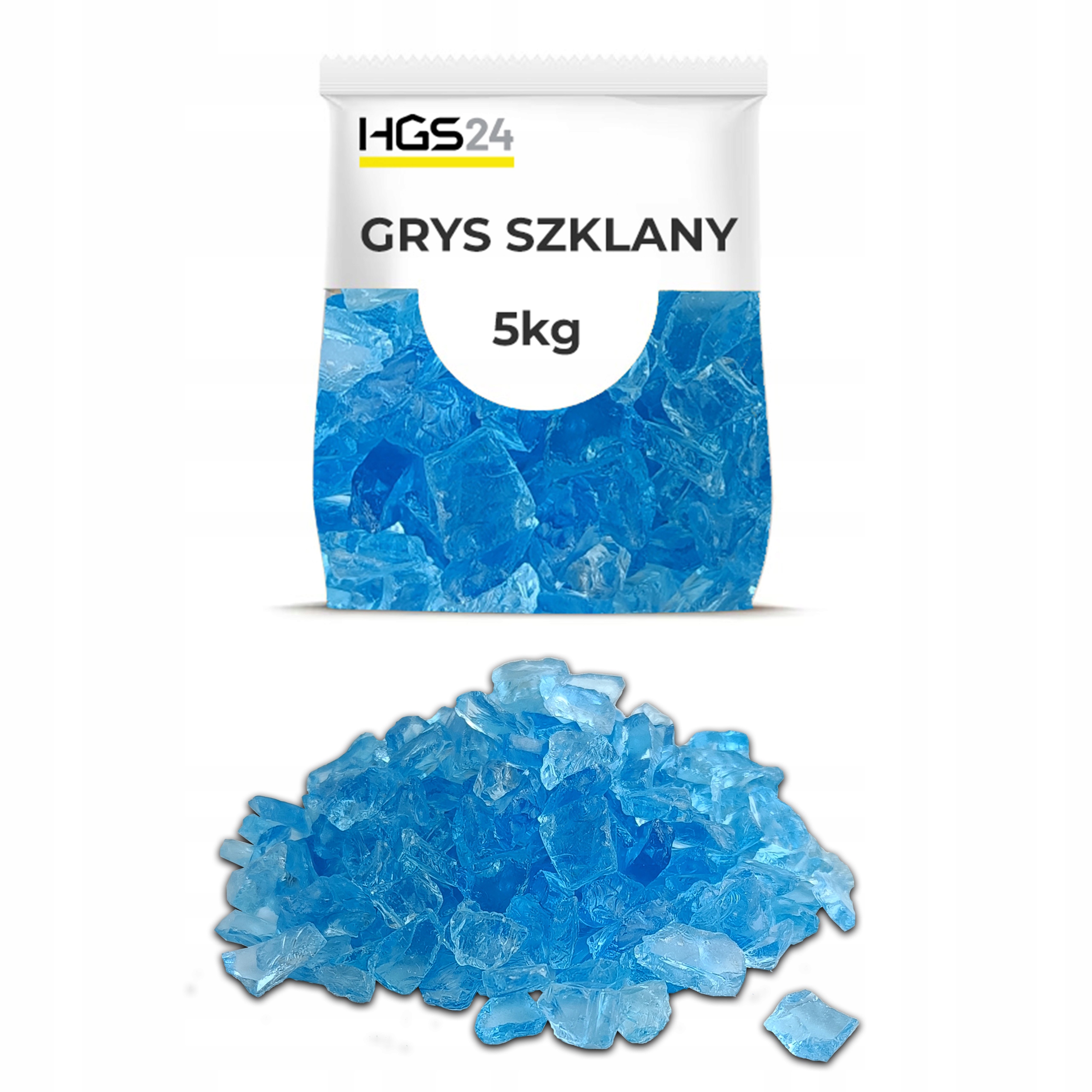 

Grys Szklany Szkło Ozdobne Turkusowy 5-10mm 5KG