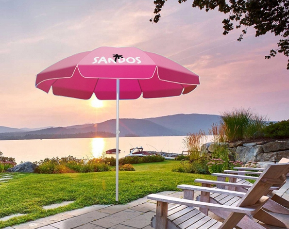 RÓŻOWY PARASOL PLAŻOWY OGRODOWY SKŁADANY DUŻY POKROWIEC Z PODSTAWĄ ŁAMANY Marka inna