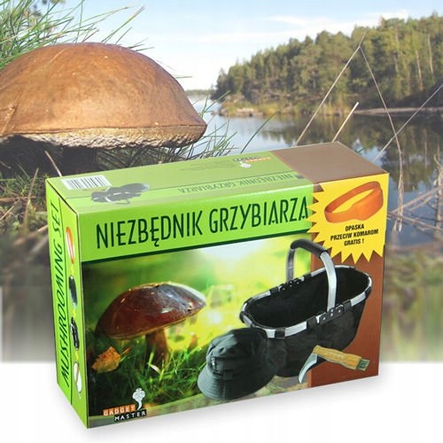 

Niezbędnik grzybiarza Zestaw Koszyk Nóż