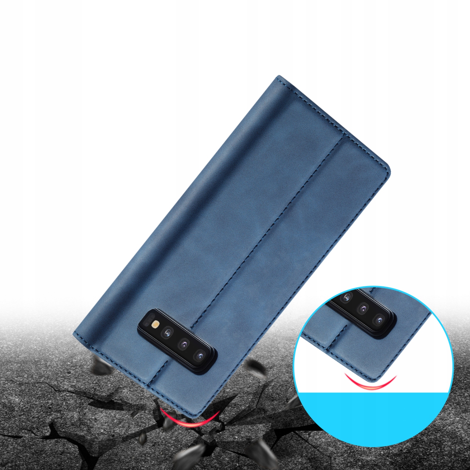 ETUI SKÓRZANE NA KLAPKĘ DO SAMSUNG GALAXY S10 PLUS Dedykowana marka Samsung