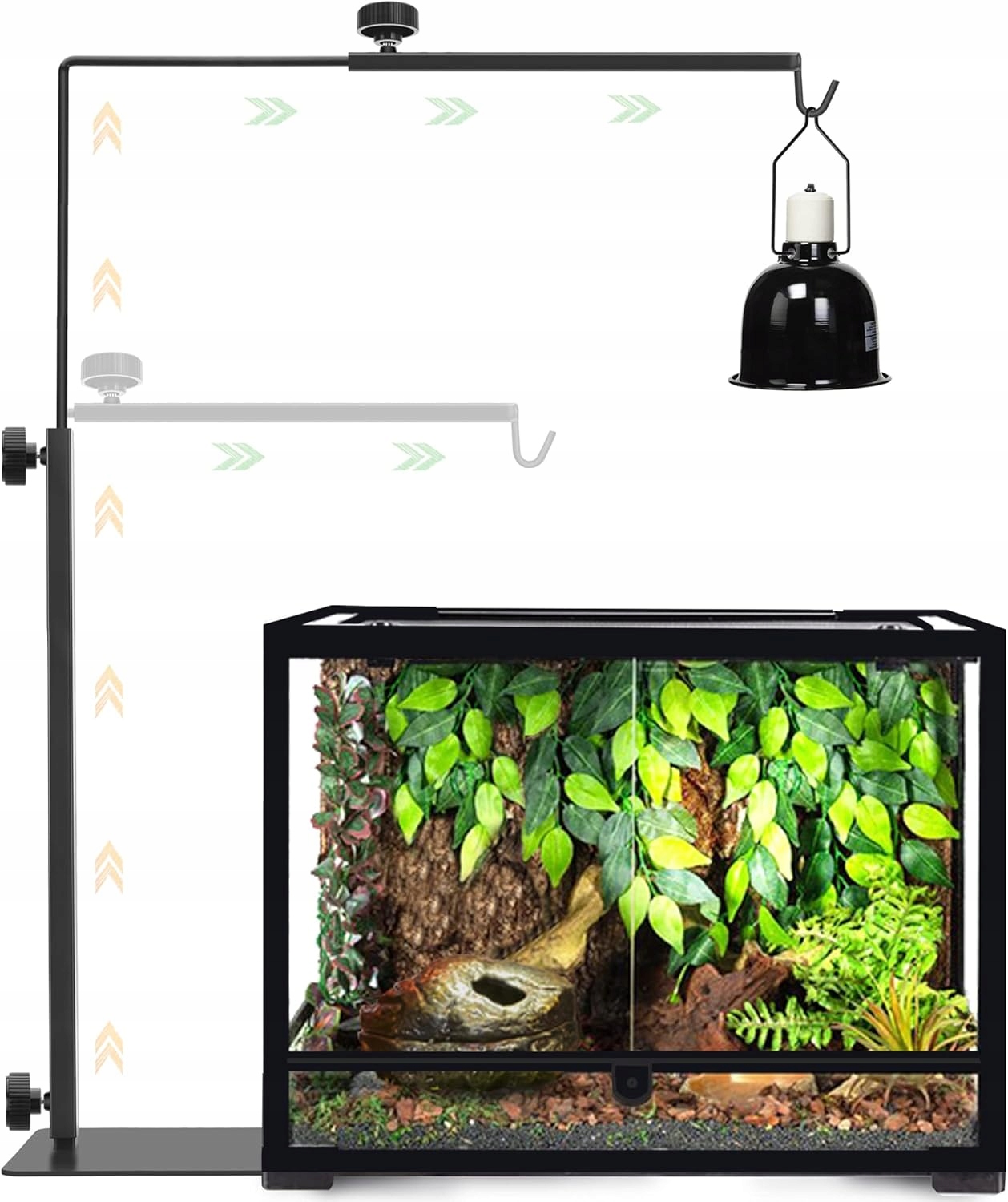Neptonion Stojan Na Lampu Pro Plazy Nastavitelný 35-66 CM Černý Kov