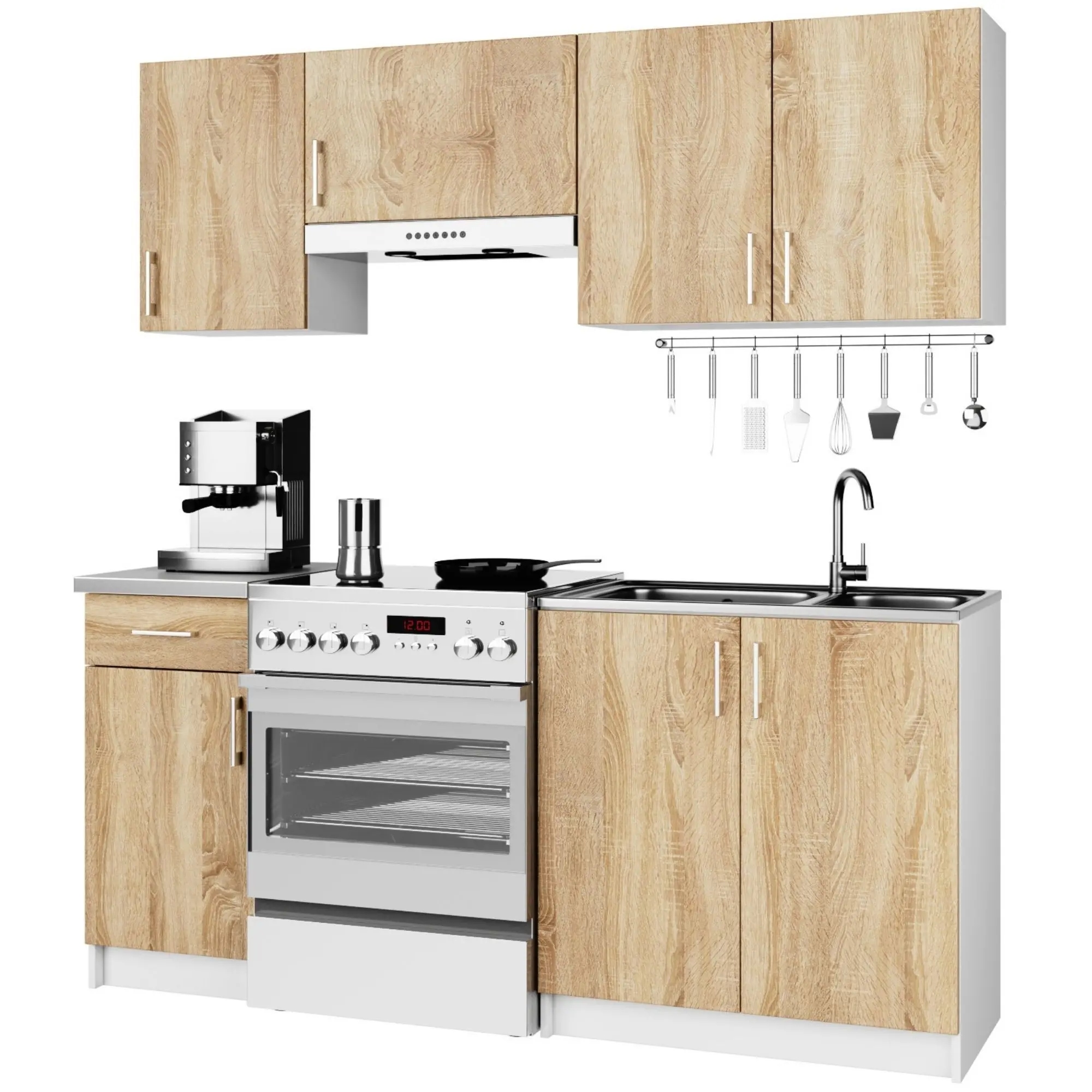 ZESTAW KUCHENY LIMA 1.8M BIAŁY/DĄB SONOMA Marka Akord