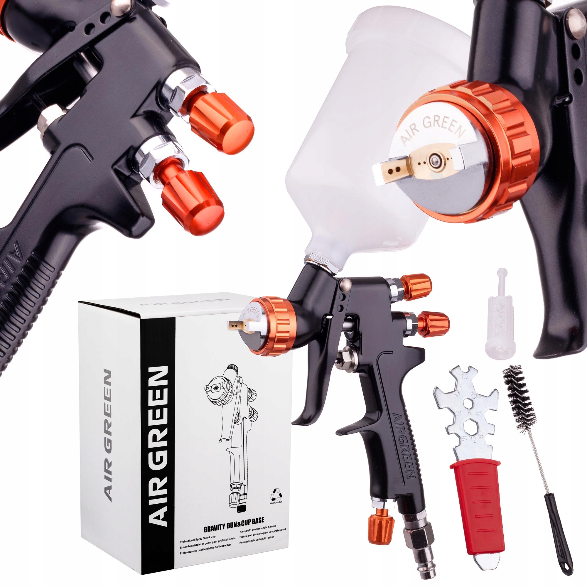 Lakovací Pistole Hvlp Tryska 2,0 MM Pro Lakování Laků 600 ML