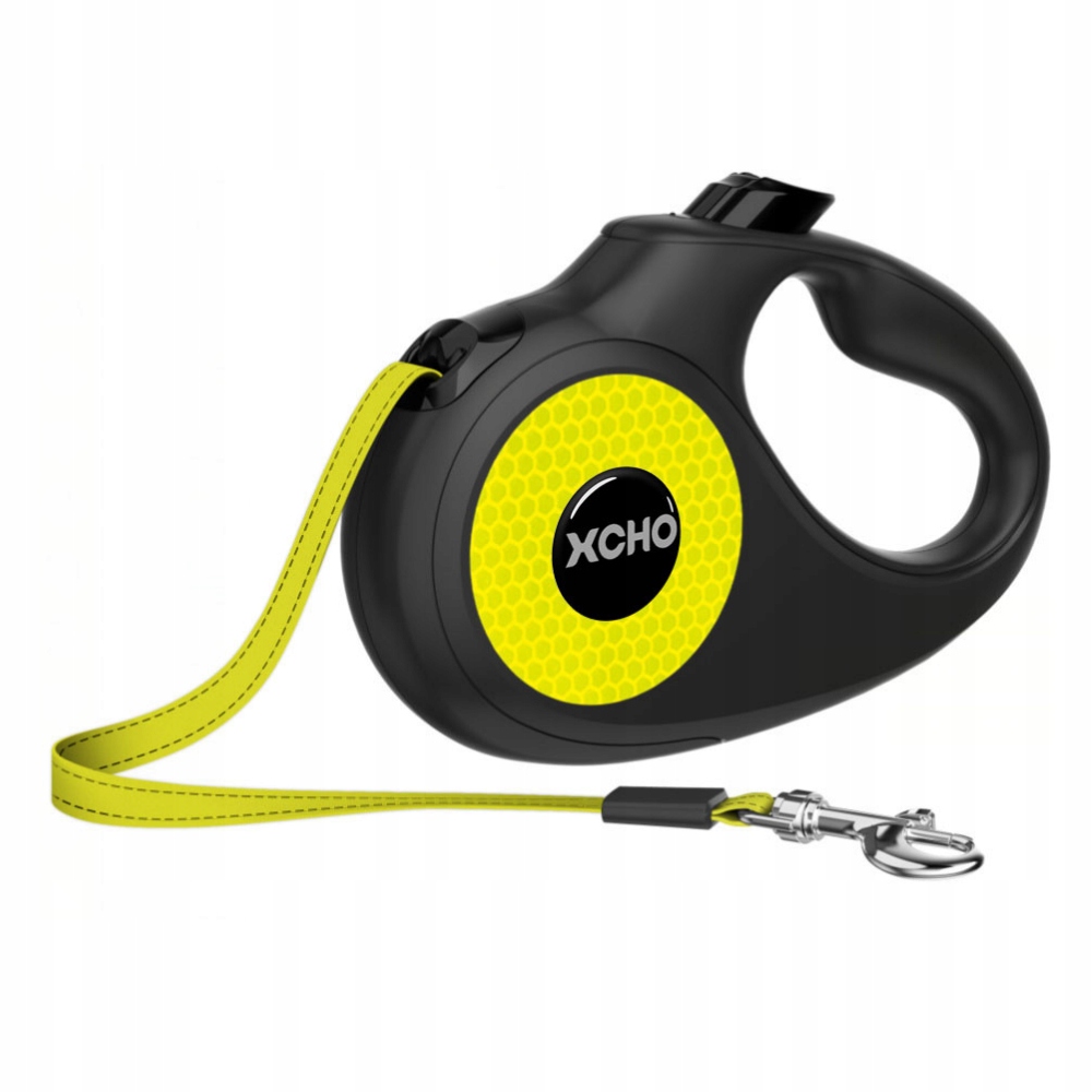Levně Vodítko automatické reflexní Xcho Neon páska 5 m (L) pro psa do 50 kg