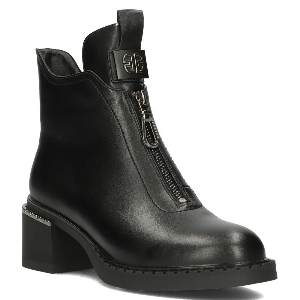 Buty damskie botki na obcasie klocku Filippo zamek r.38