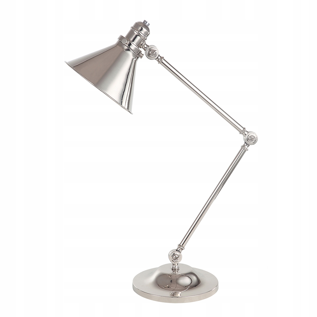 Klasická retro stolná lampa nikel chróm leštená nastaviteľná Elstead