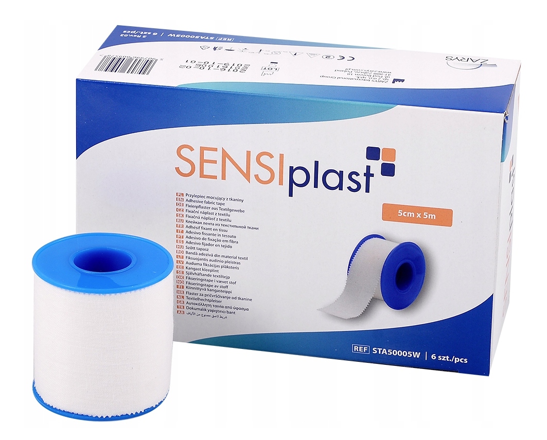 

Tkaninowy Przylepiec Sensiplast 5cm x 5m 6szt