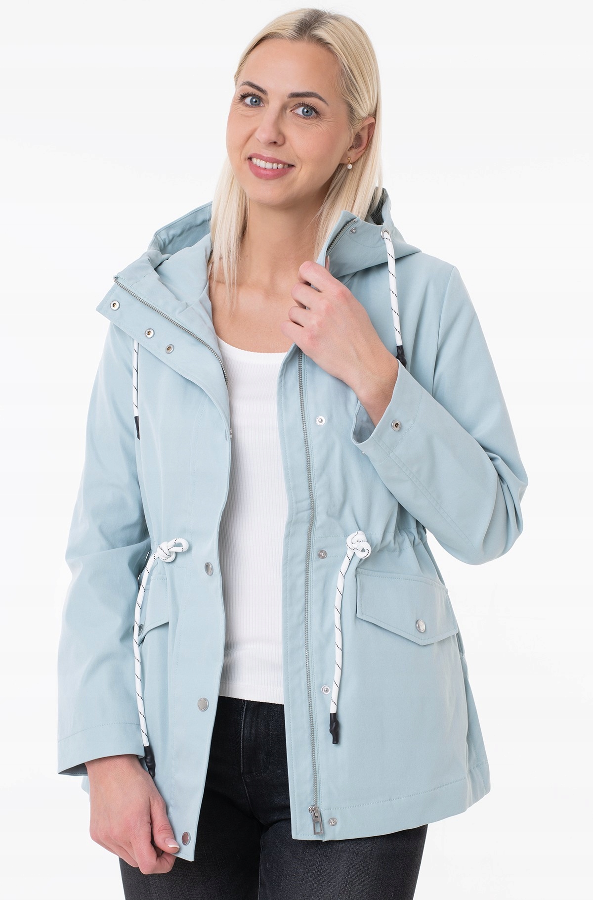 Tom Tailor Dámská Bunda S Kapucí Pastelově Světle Modrá L 6FA