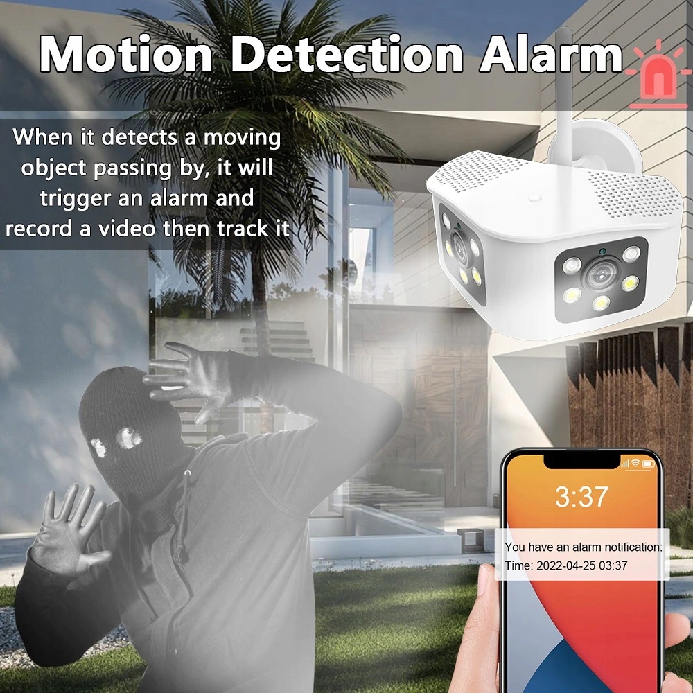 KAMERA IP WIFI PANORAMICZNA 180° 8MPX 4k KOLOR Rozdzielczość 5 Mpx