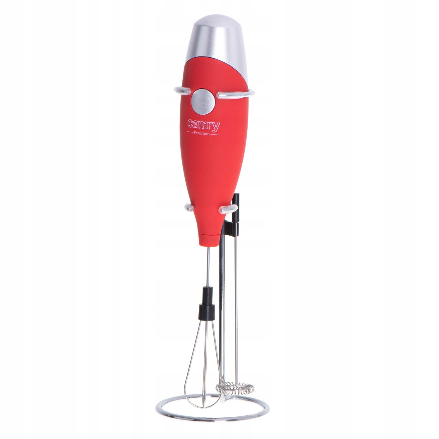 Spieniacz do mleka CR 4501 red z mieszadłem i stojakiem