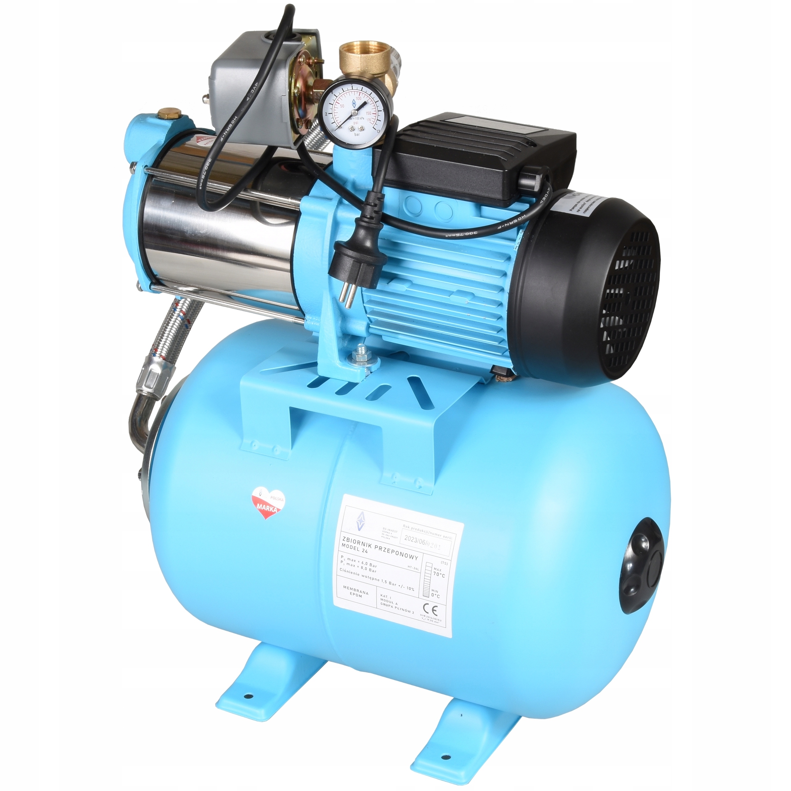 Hydroforová Sada Hydroforová Nádrž 24 L Čerpadlo 1300 W 5520 L/h Príslušenstvo Hadica