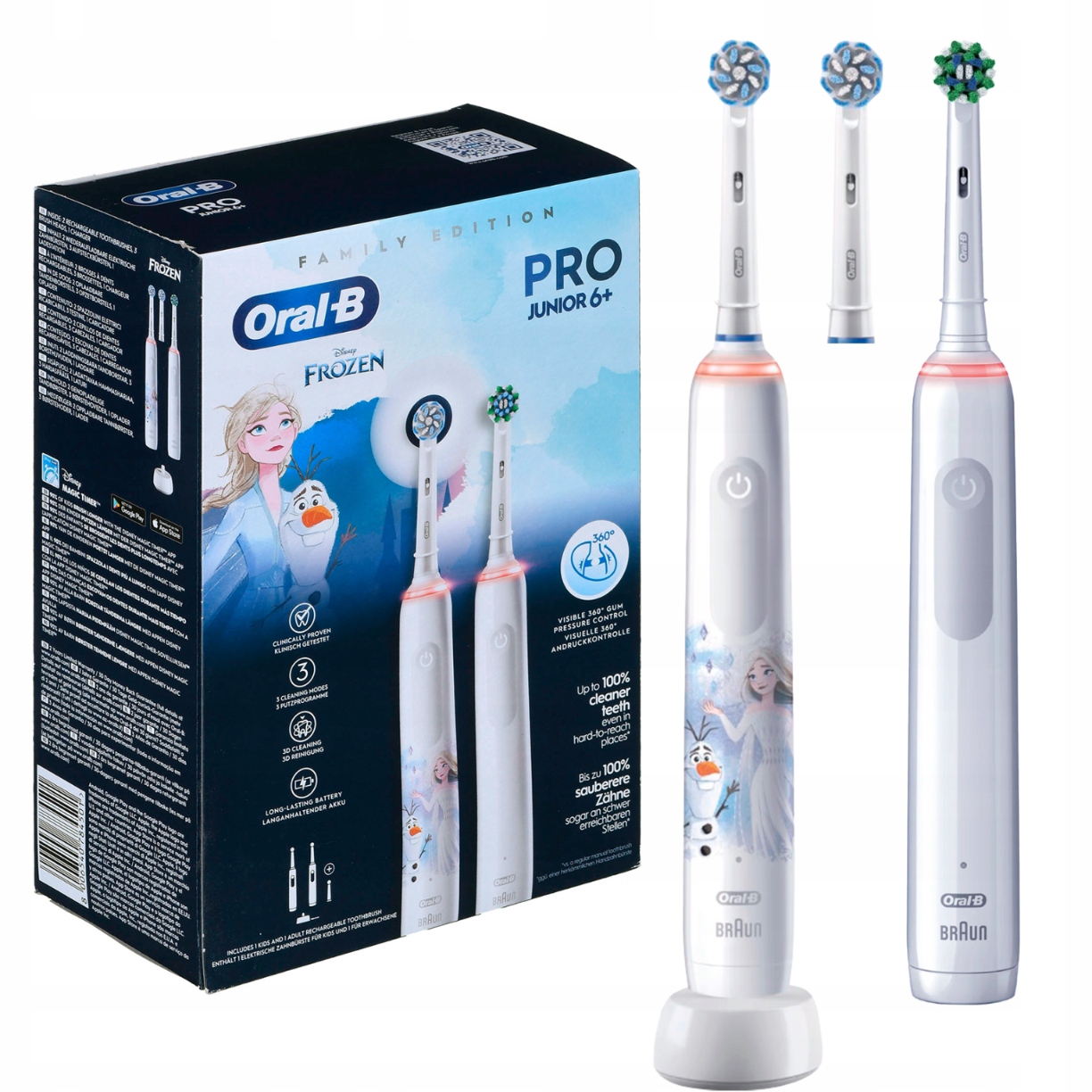Szczoteczki elektryczne Oral-B Junior Frozen Oral-B Pro 3 White Family
