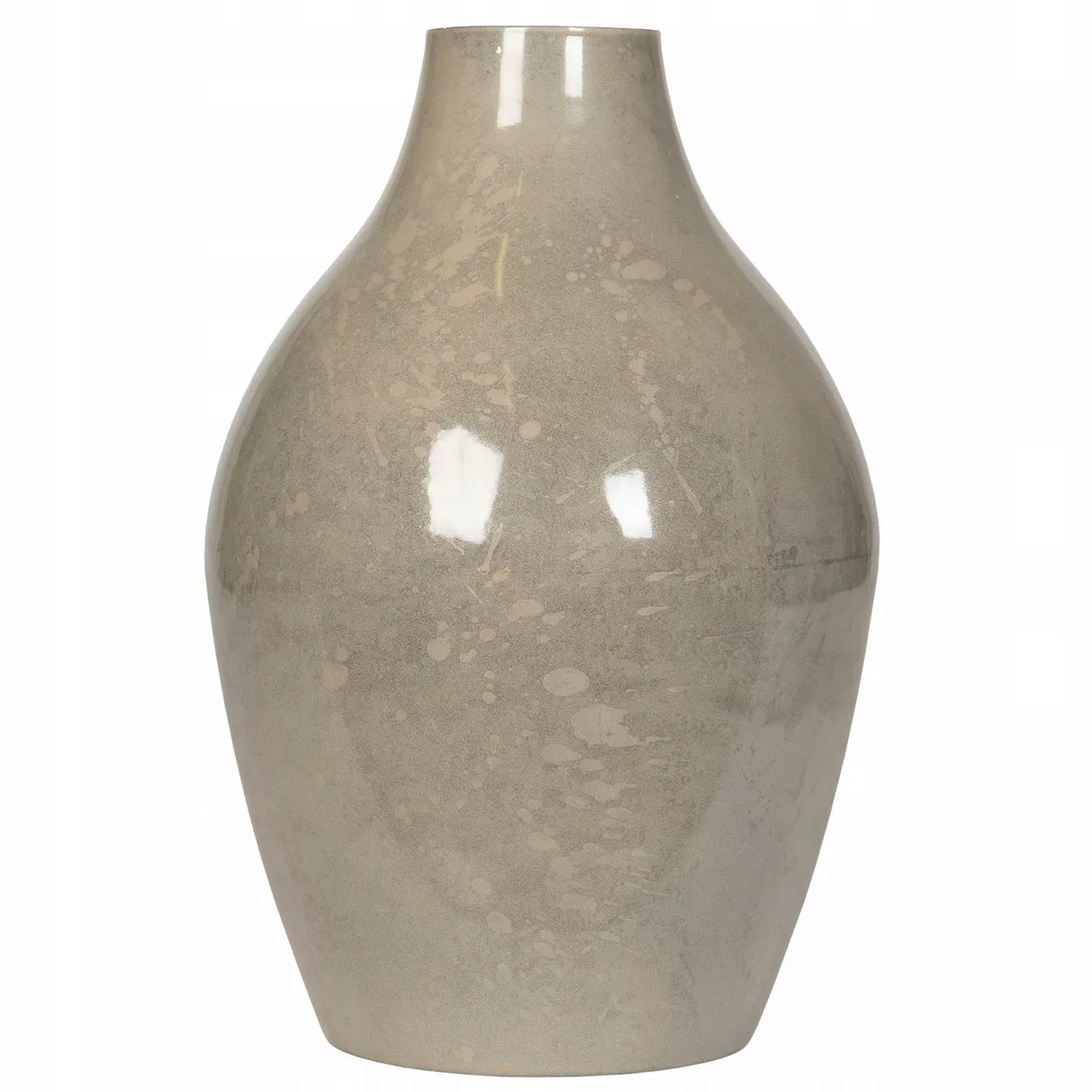 Velká Váza 32 cm na květiny kovová váza šedá skandinávská do obývacího pokoje ozdoba