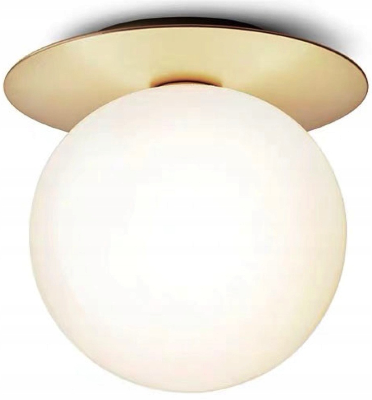 Mléčná koule stropní svítidlo zlatý mosaz 18 cm