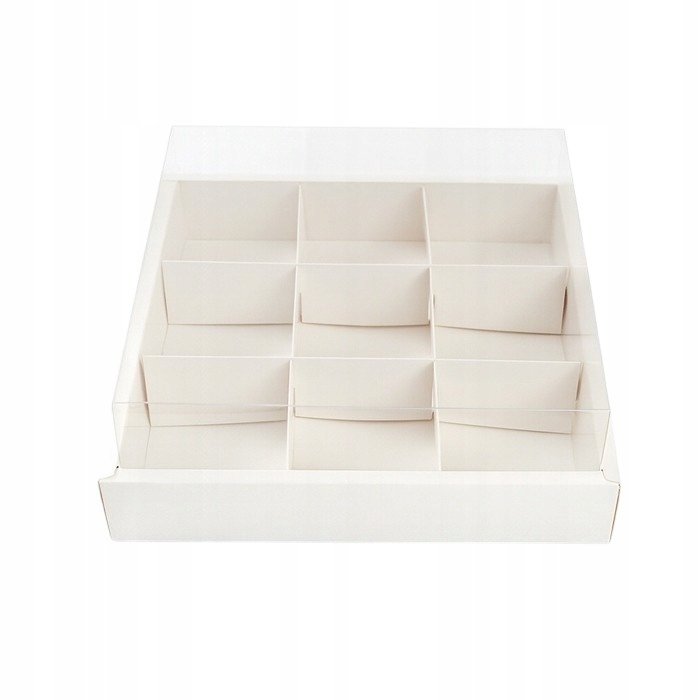 Levně Krabička na 10 Ks porcí muffinů 9Š 35x35x10cm s průhledným víkem